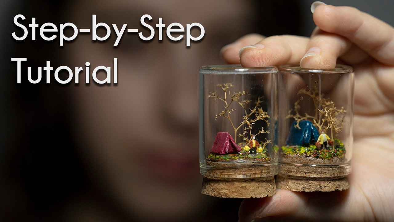 This is How I Made a Diorama inside a Jar! 🏕️