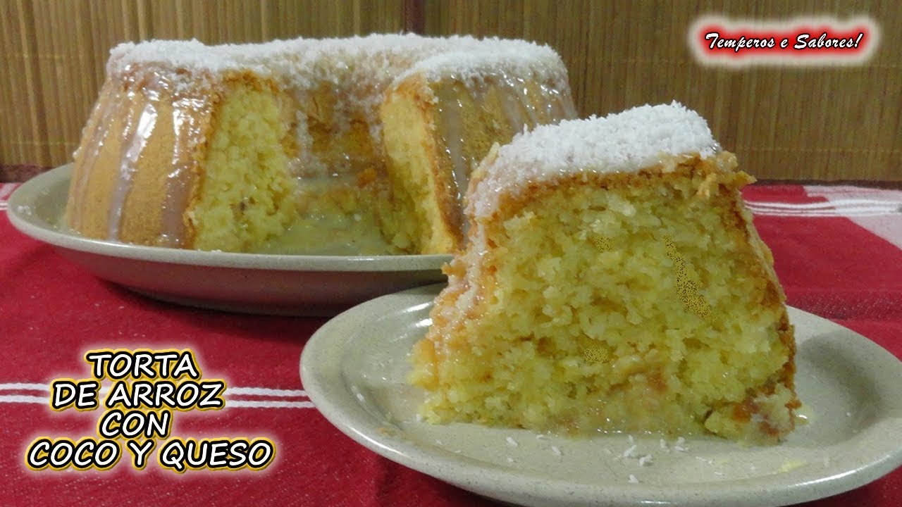 TORTA DE ARROZ CON COCO Y QUESO, SIN HARINA y SIN GLUTEN mejor imposible