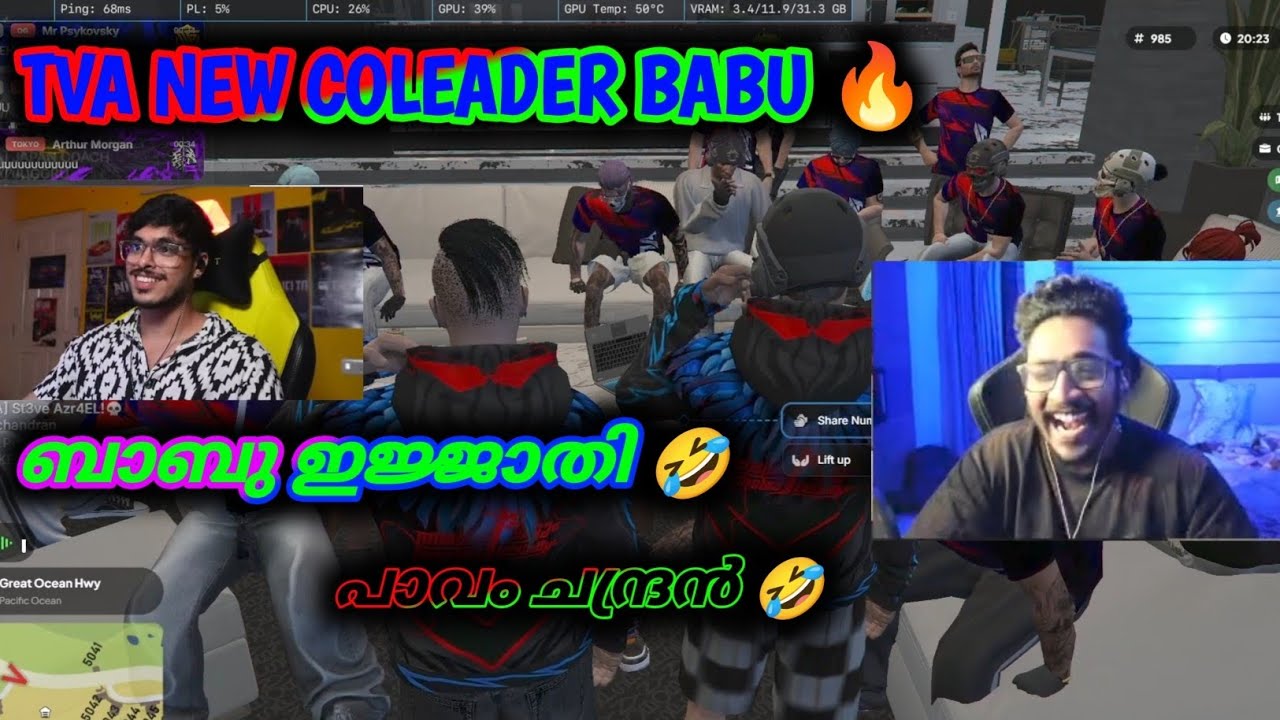 TVA NEW COLEADER BABU 🔥 BABU ഇജ്ജാതി 🤣 #tva #eaglegaming #txagamingyt #trending #funny #gtarp #rp 