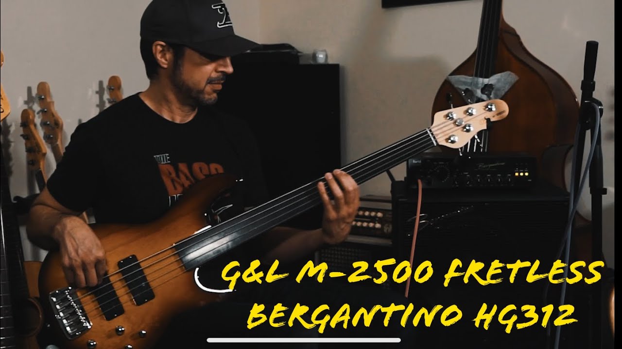 G&L M-2500 Fretless Bass Bergantino HG312 Cabinet