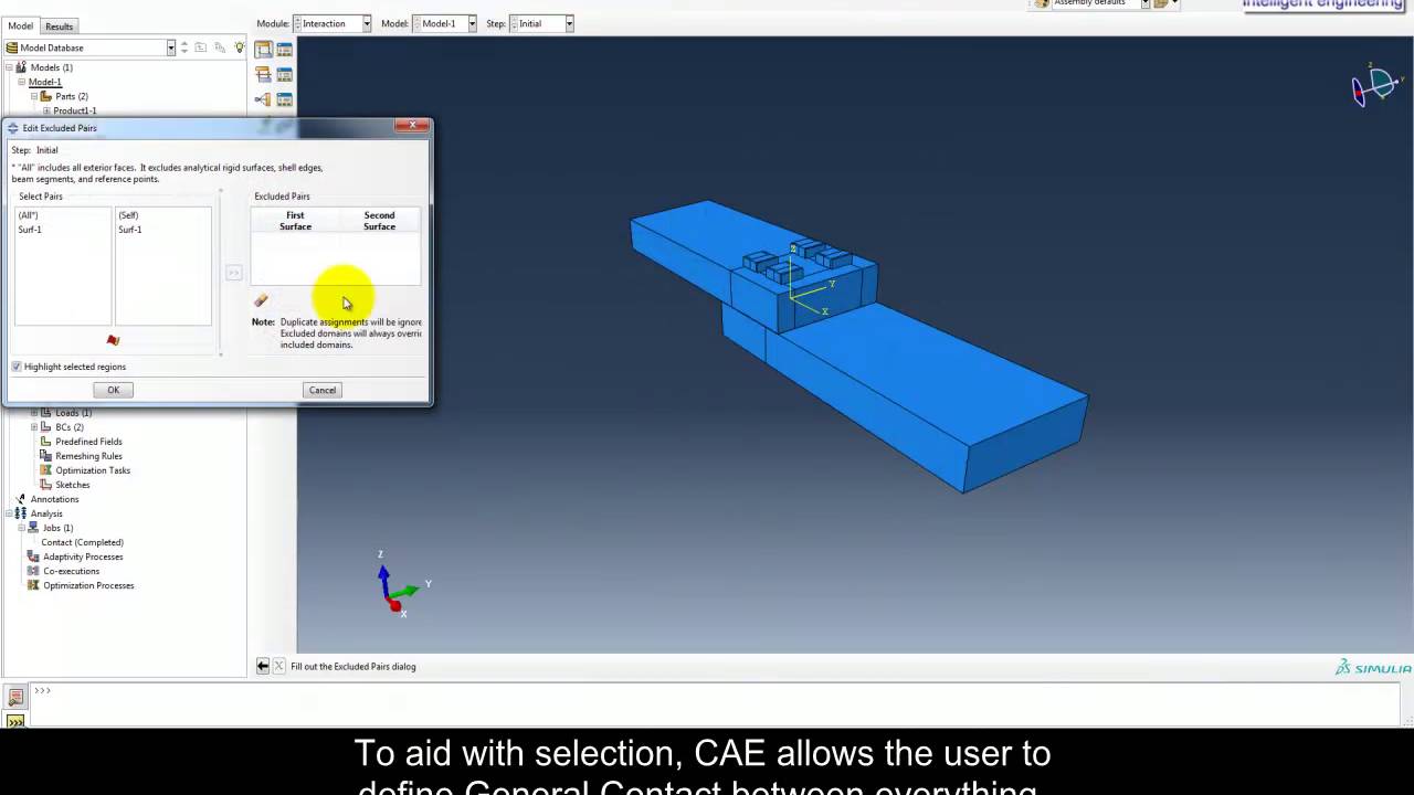 Using General Contact in Abaqus CAE