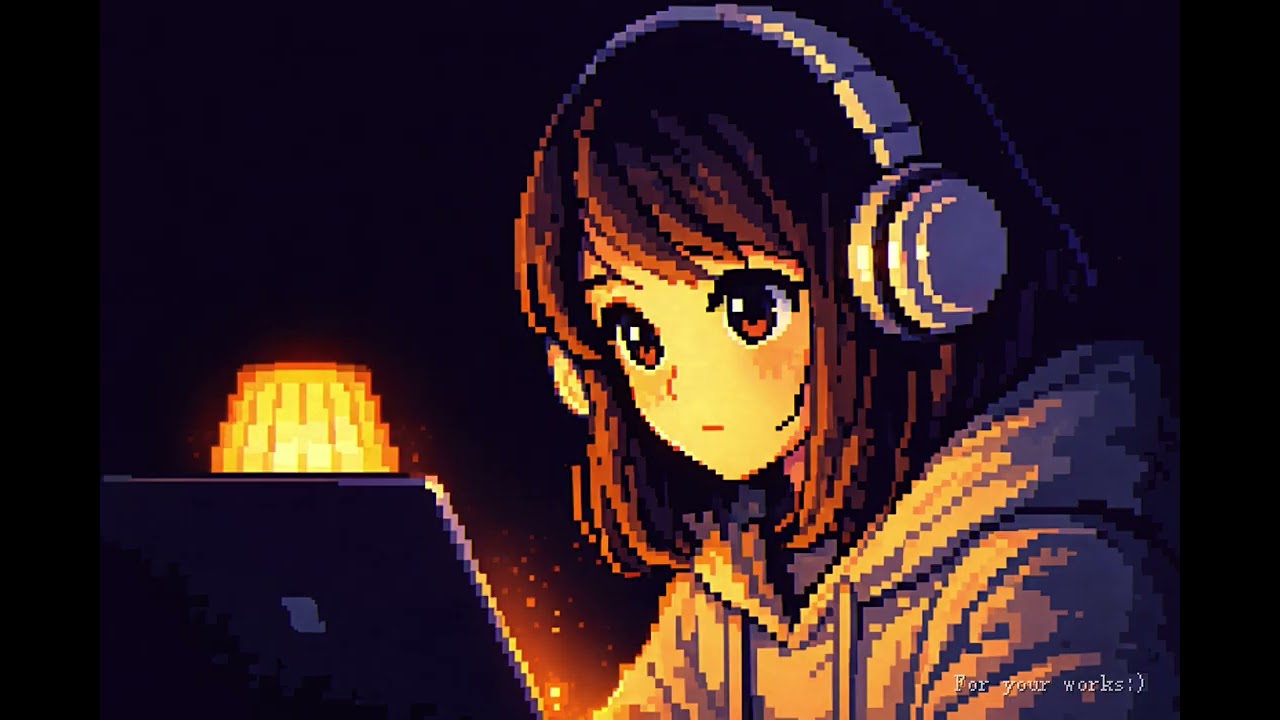 Deep Focus Lofi (3 Hours) – 8bit Late Night Study & Work Music | No Talking