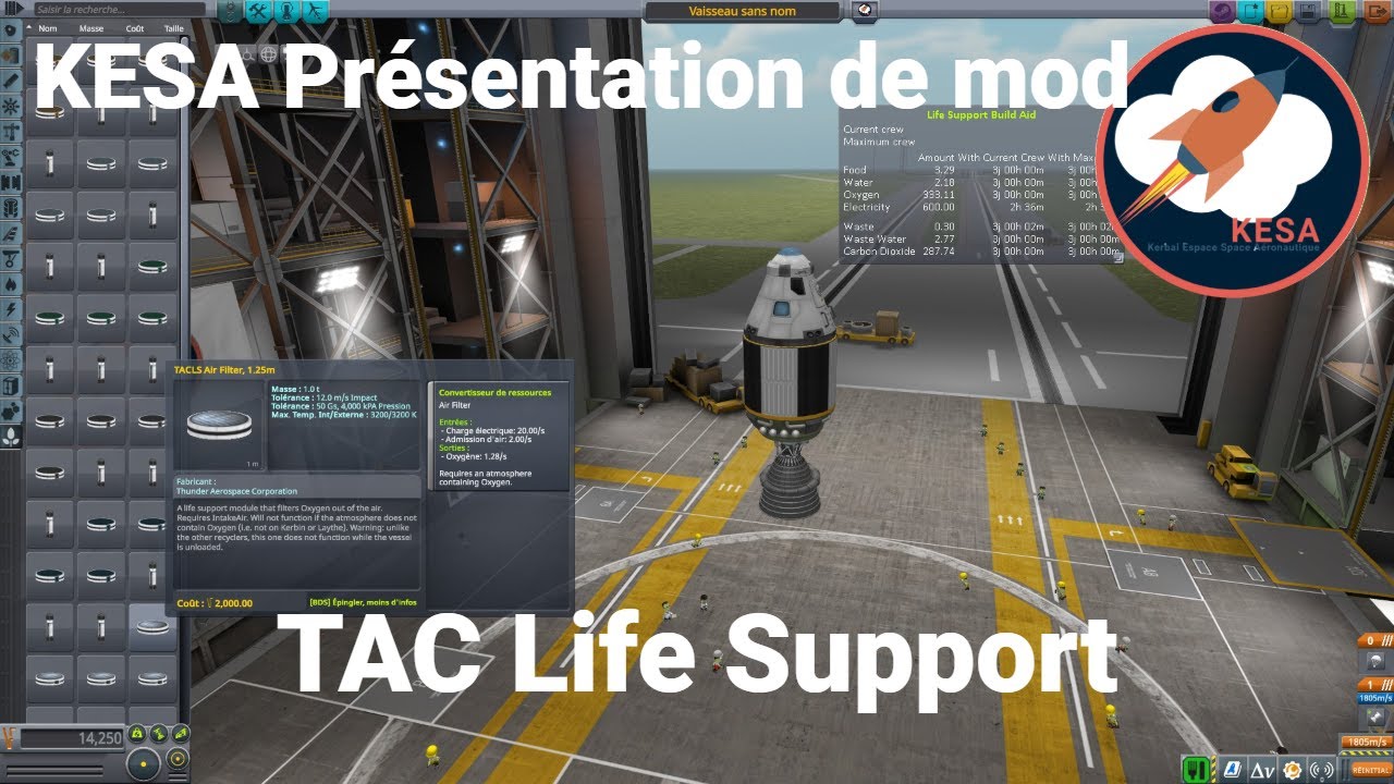 🚀 TAC Life Support - Pr&eacute;sentation de mod KSP