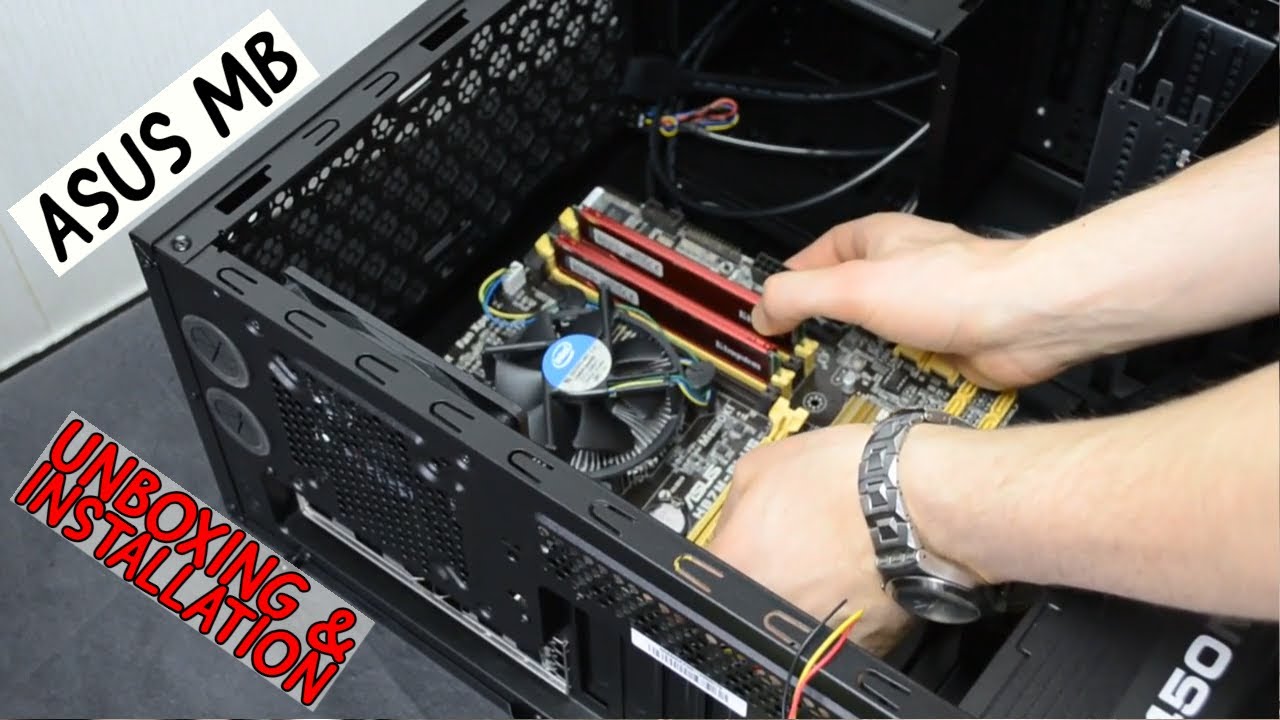 Asus H87M PLUS MB unboxing + installation in CM N500