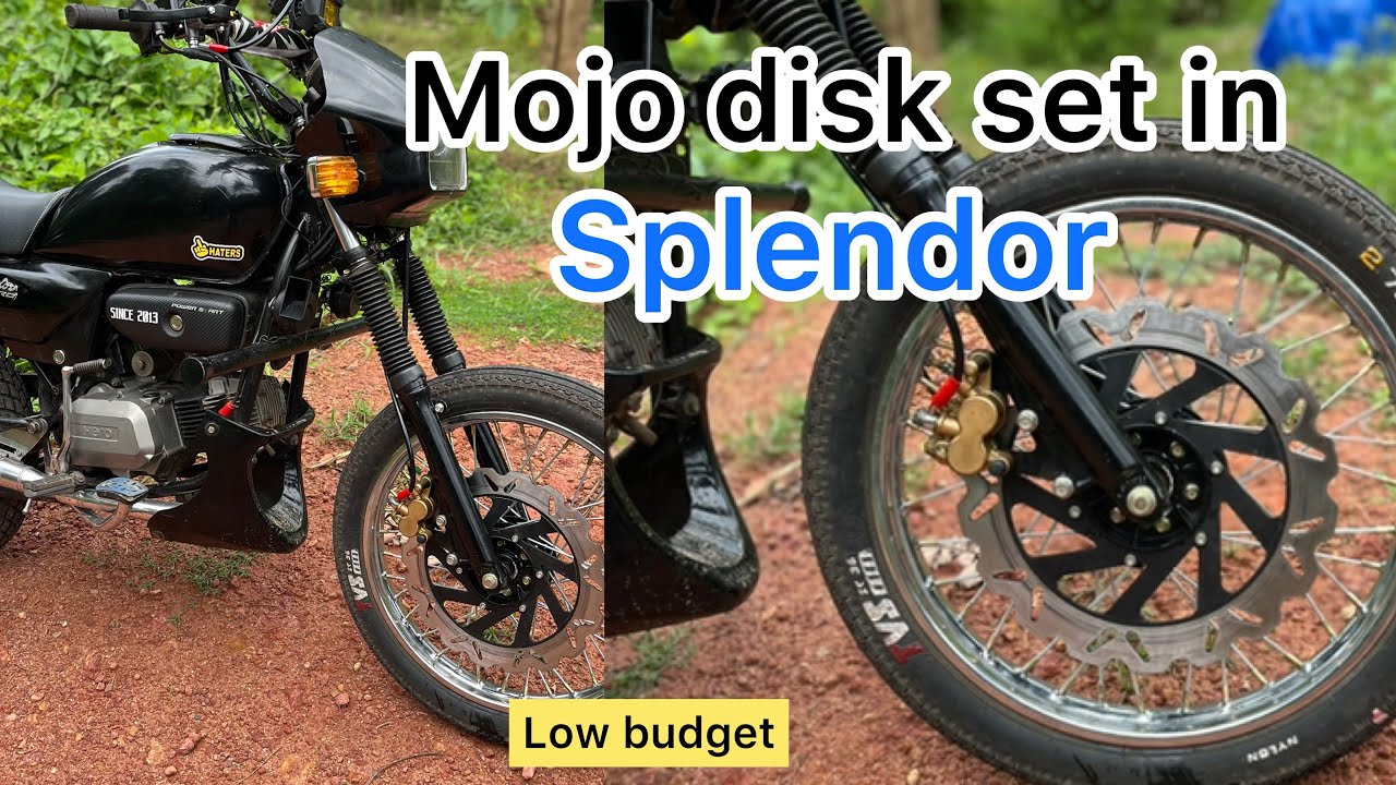 Mojo disk set on splendor | hero Honda splendor modified | splendor Modified | Mahindra mojo disk