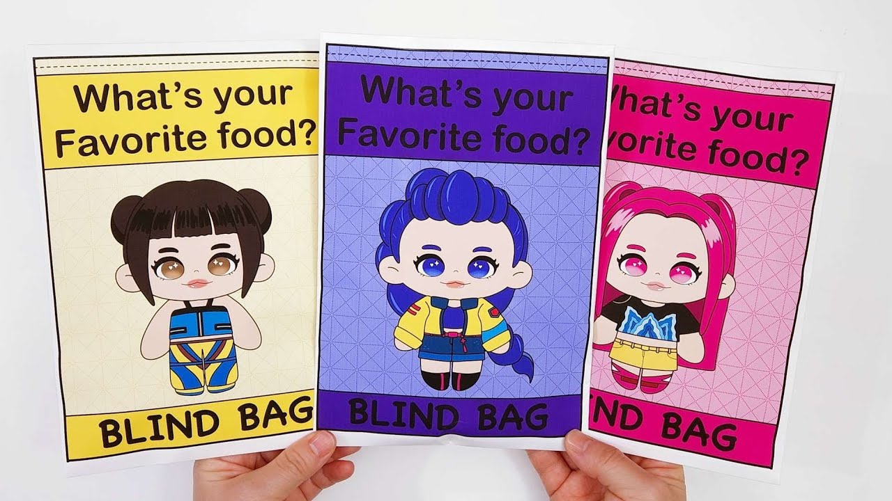 [Paper diy] Kpop demon hunters BLINDBAG 케이팝 데몬 헌터스 블라인드백  #muckbang 