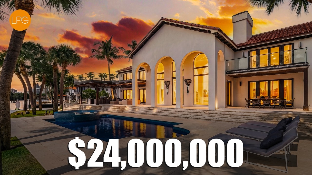 $24 Million 🔥 Florida Waterfront Mansion | Luxury Homes Tour 4K
