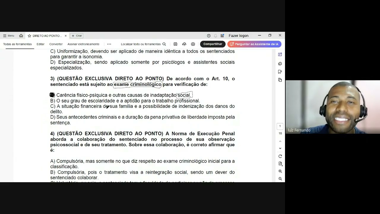 Corrigindo quest&otilde;es da NEP LEI 11.404 PPMG