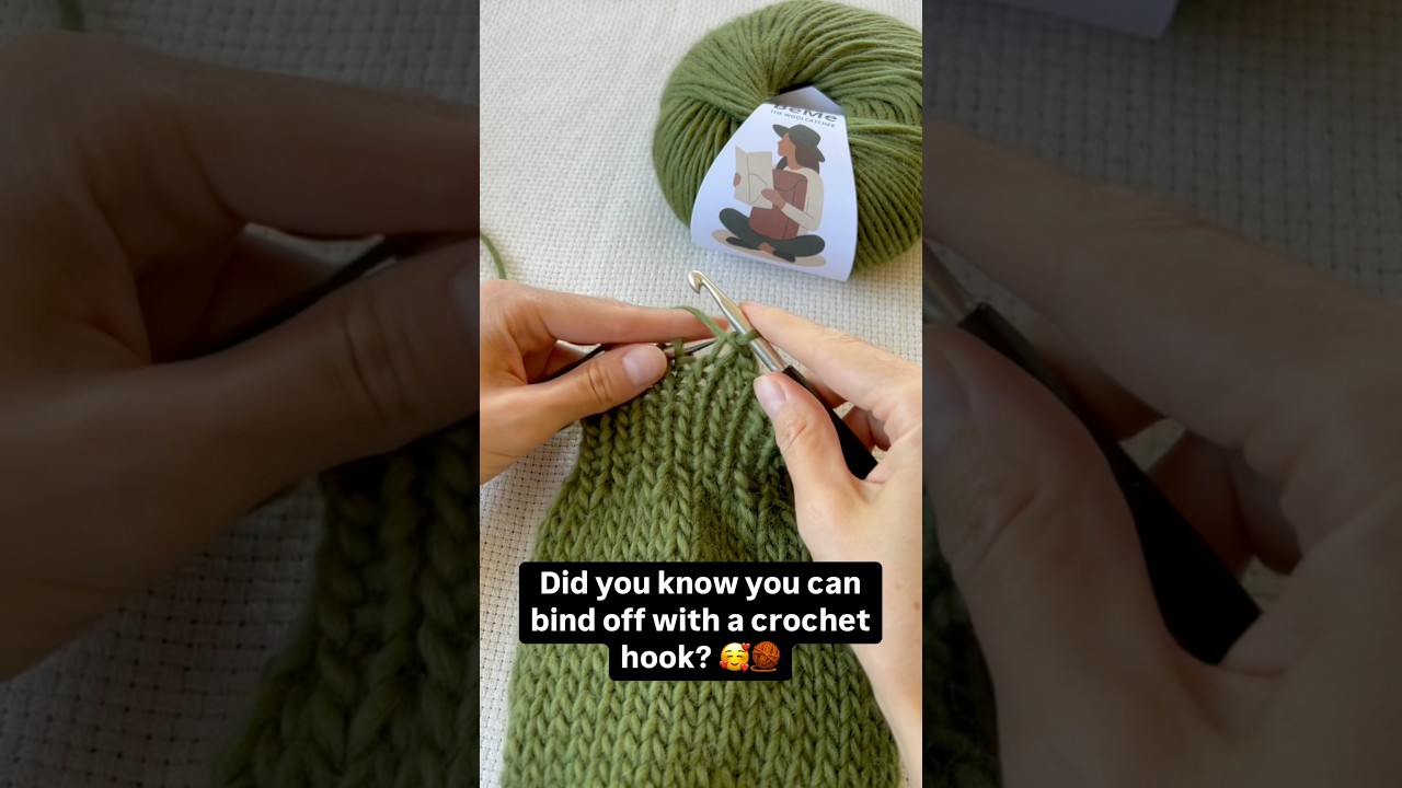 ✨ When I bind off stitches on a knitted sweater, I like to use a crochet hook.
