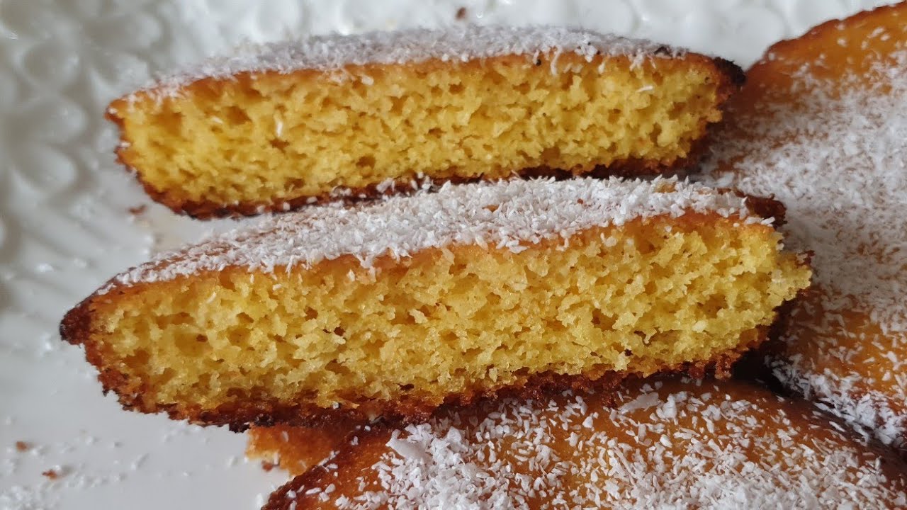 بسبوسة بدقيق الذرة فقط غاية في الروعة سهلة ومكوناتها بسيطة😋👌basboussa sans gluten