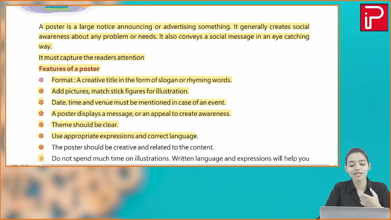 Ch 29 | Pan India | Grammar | Class 08 | Poster Making | For children