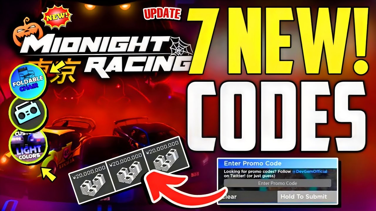 ⚠️UPDATE!⚡[CODES]⚠️Midnight Racing Tokyo Roblox Codes 2025 - Midnight Racing codes