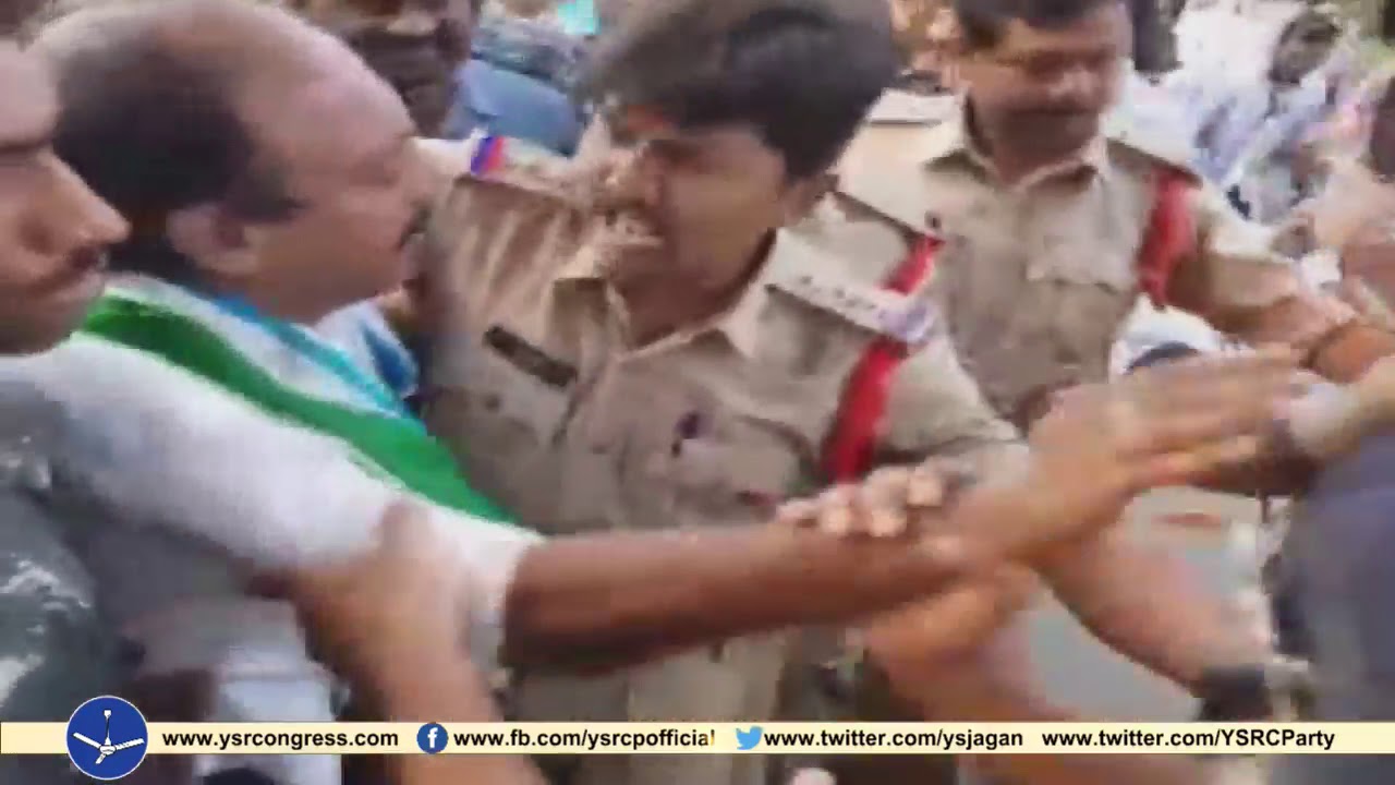 YSRCP MLA Visweswara Reddy arrested on Protesting against Govt for AP Special Status