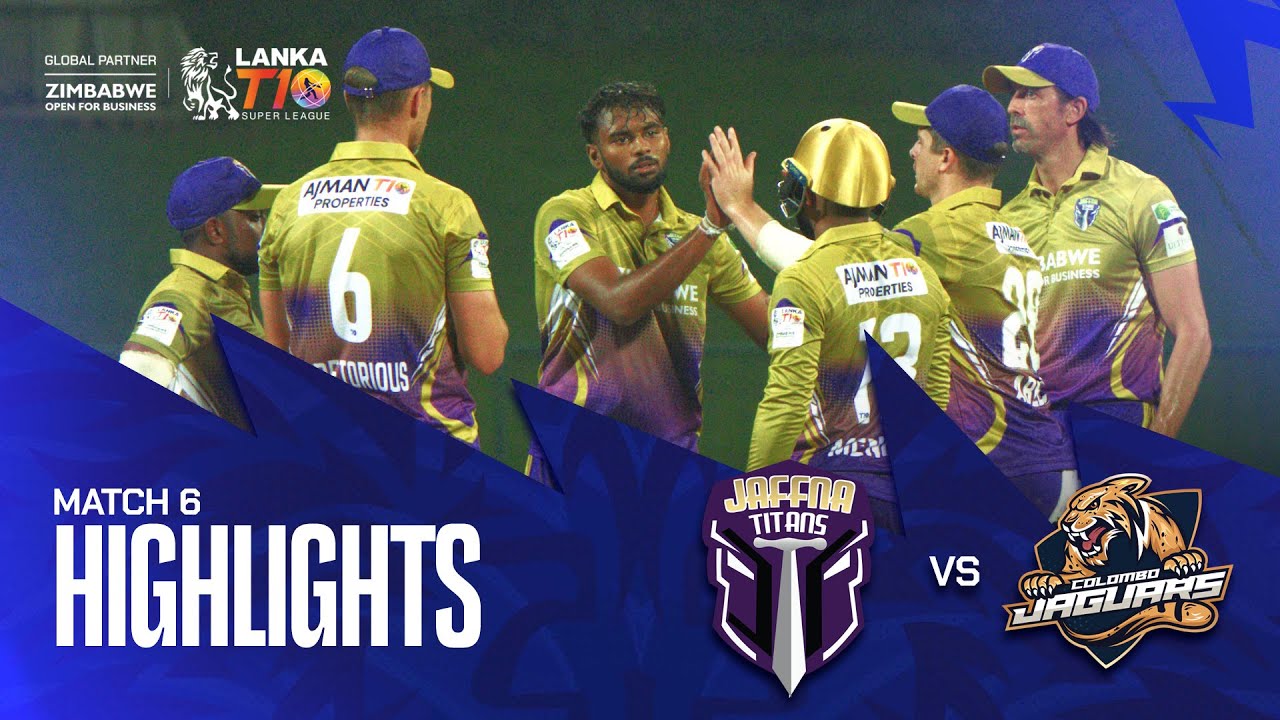 Lanka T10 Super League 2024 I Матч 6: Лучшие моменты I Jaffna Titans против Colombo Jaguars