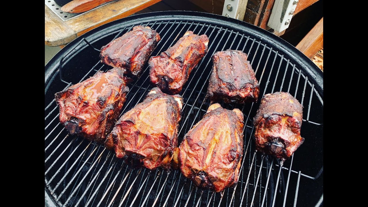 Smoked Lamb Necks On The WSM - Amazing Eating!