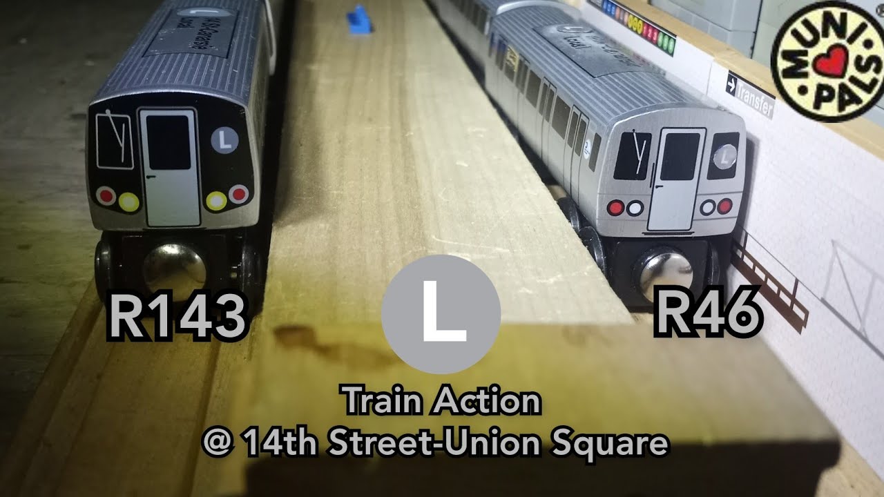 MTA Munipals: R46 & R143 L train action at 14th Street - Union Square
