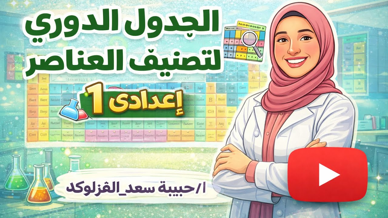 الدرس الثاني | الجدول الدوري لتصنيف العناصر |  أولى إعدادي 2026 | ميس حبيبة سعد 