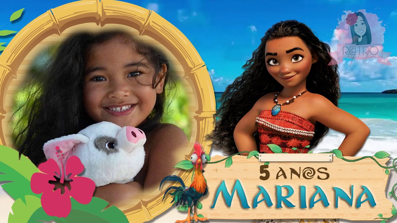 Convite Animado Moana - (Mod 3) Convite Virtual