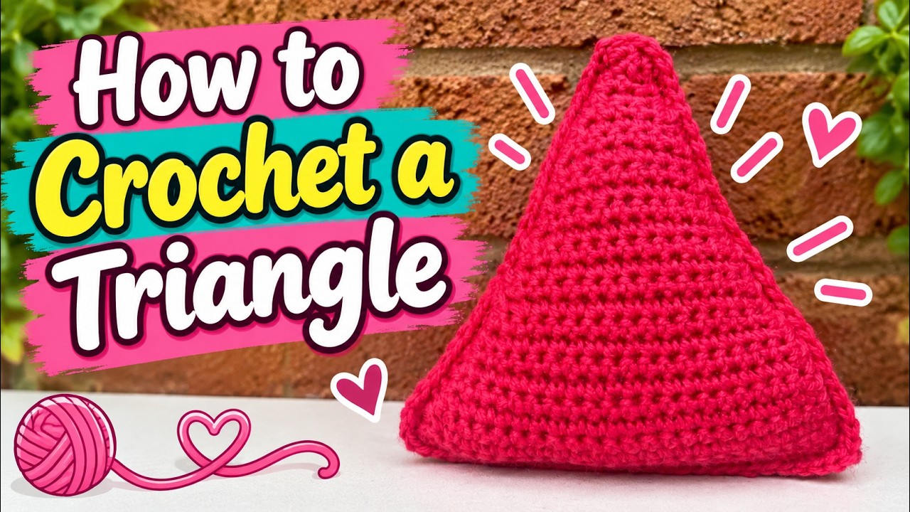 How To Crochet A 3D Triangle | Crochet Shapes | Crochet Tutorial
