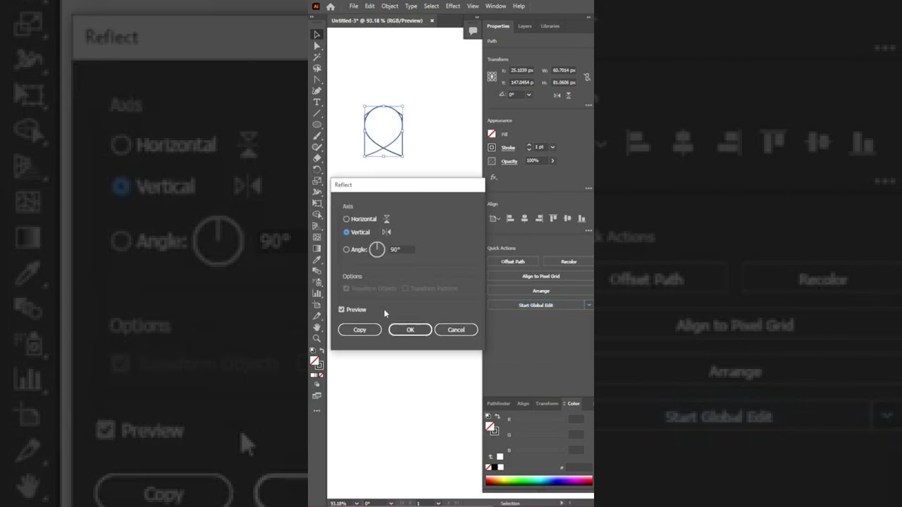 How to make a vector heart in Adobe Illustrator CC 2022.