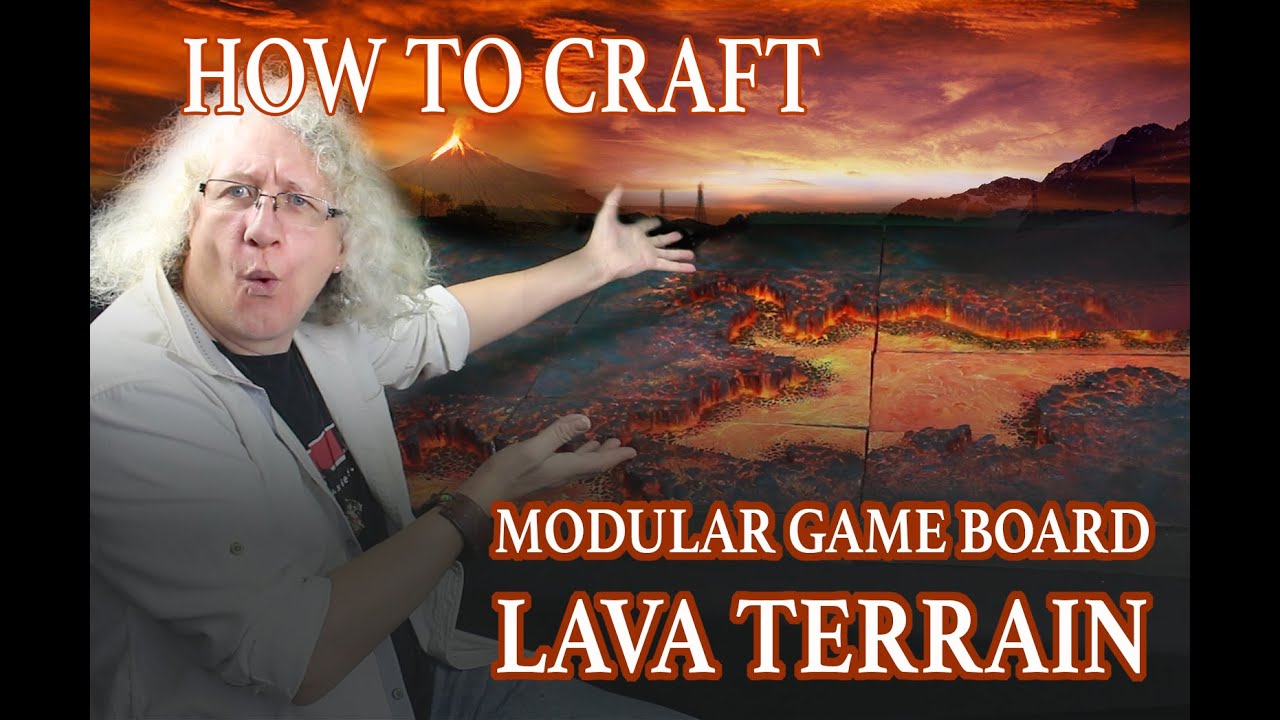 How to make a lava terrain game board for D&D, Age of Sigmar, Warhammer 40k