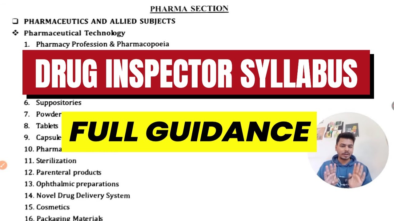 Drug Inspector Recruitment Exam | Full Syllabus Guidance | UPSC Drug Inspector Vacancy Update