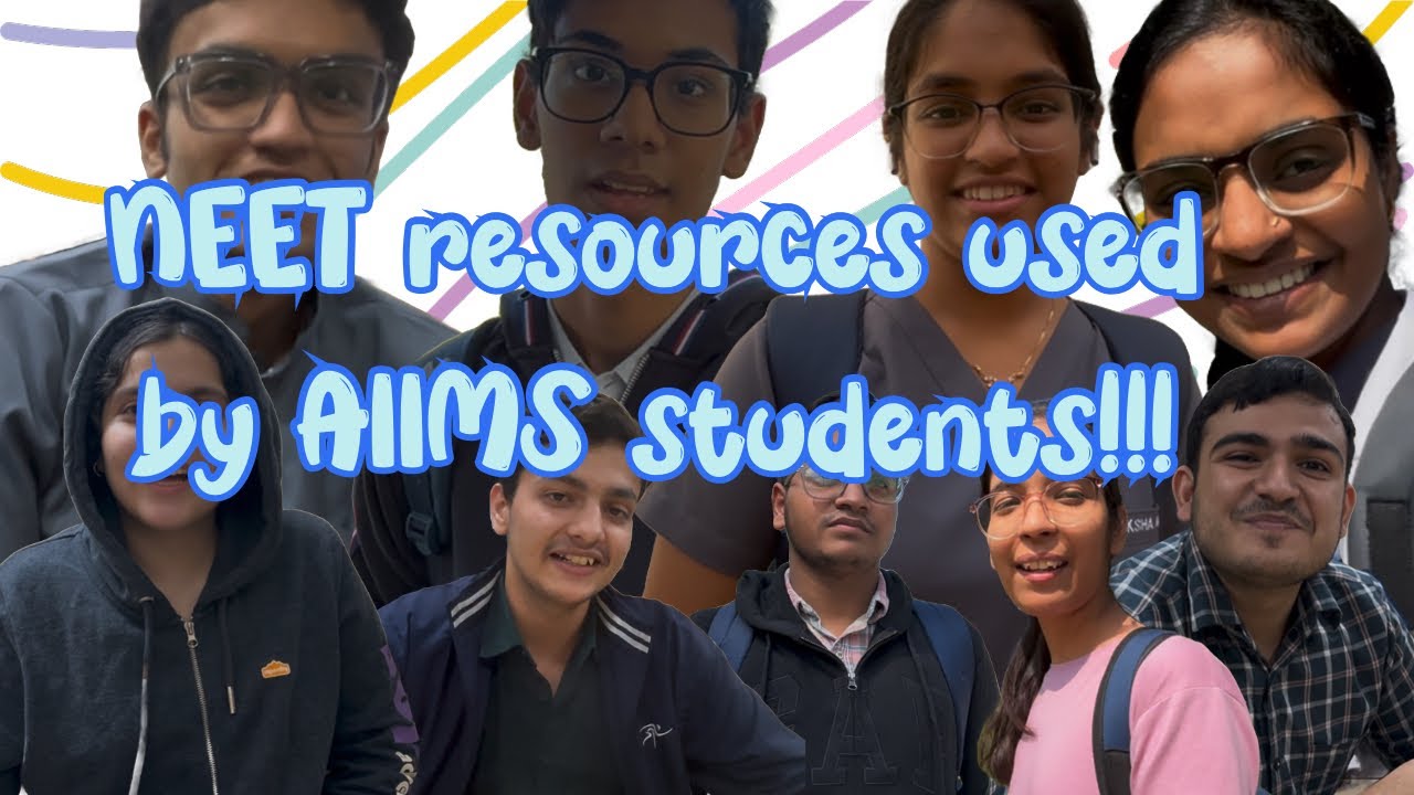 NEET resources to get into AIIMS || AIIMS Students Reveal Their NEET Study Resources 📚