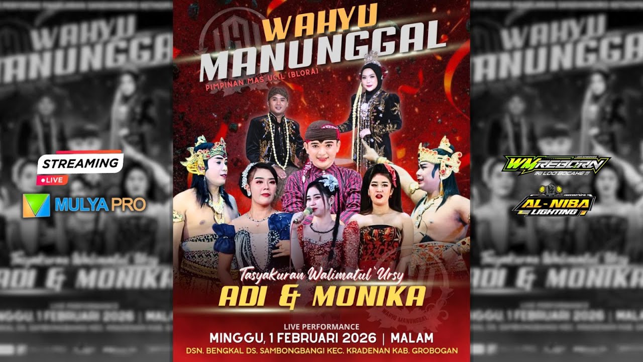 Ketoprak Wahyu Manunggal Live Dsn. Bengkal Ds. Sambongbangi Kec. Kradenan Kab. Grobogan