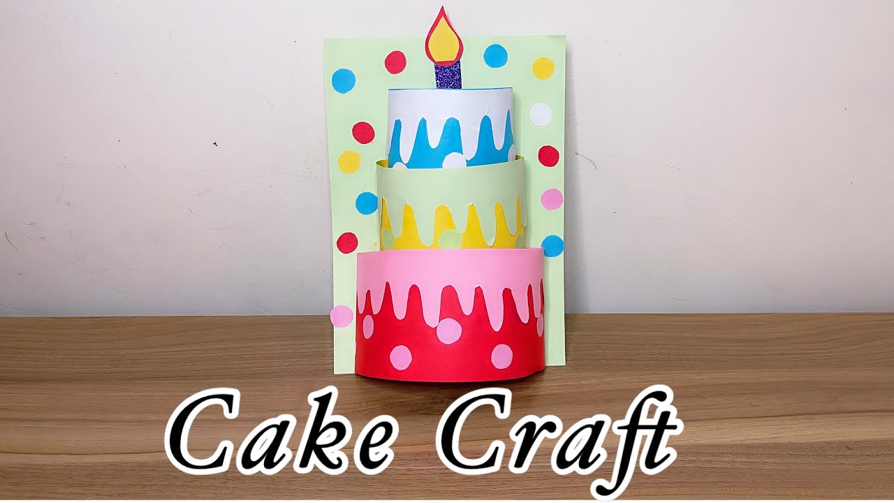 Cute Cake Craft | DIY | Paper Crafts | Teacher Craft Ideas | Birthday Decor Craft | How to make cake