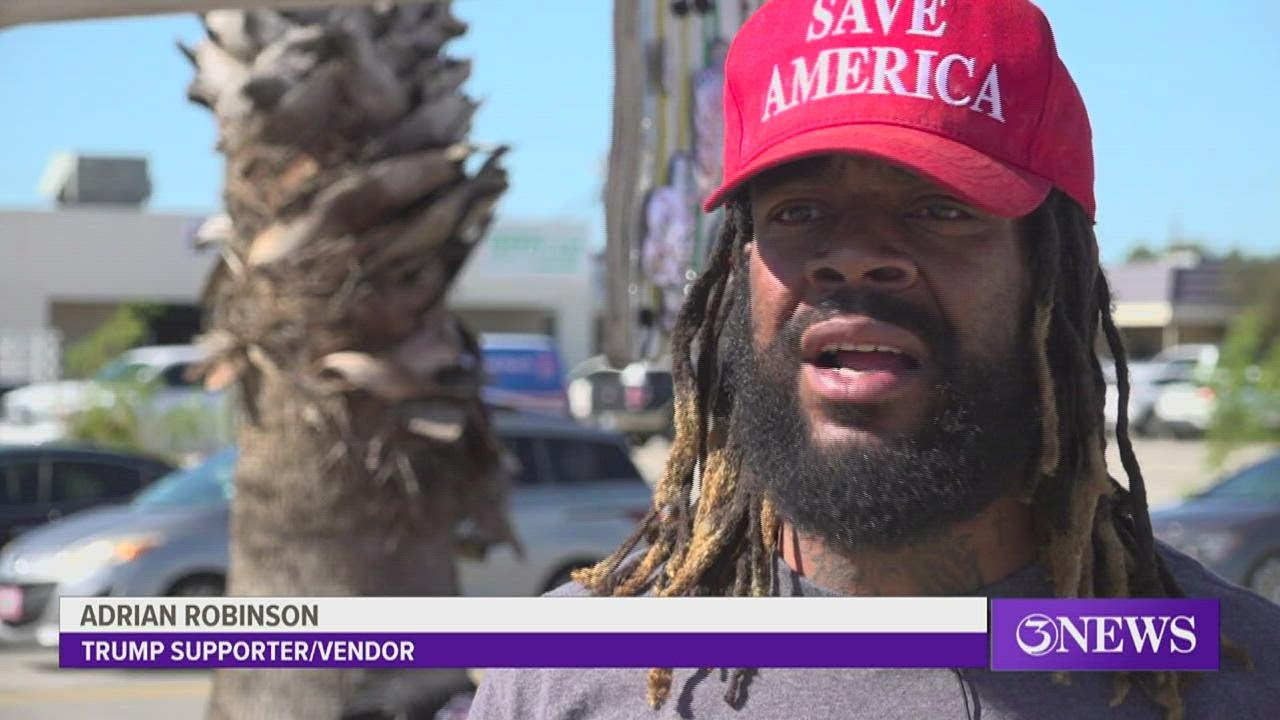 Trump merchandise vendor makes his way to CC as he travels the country
