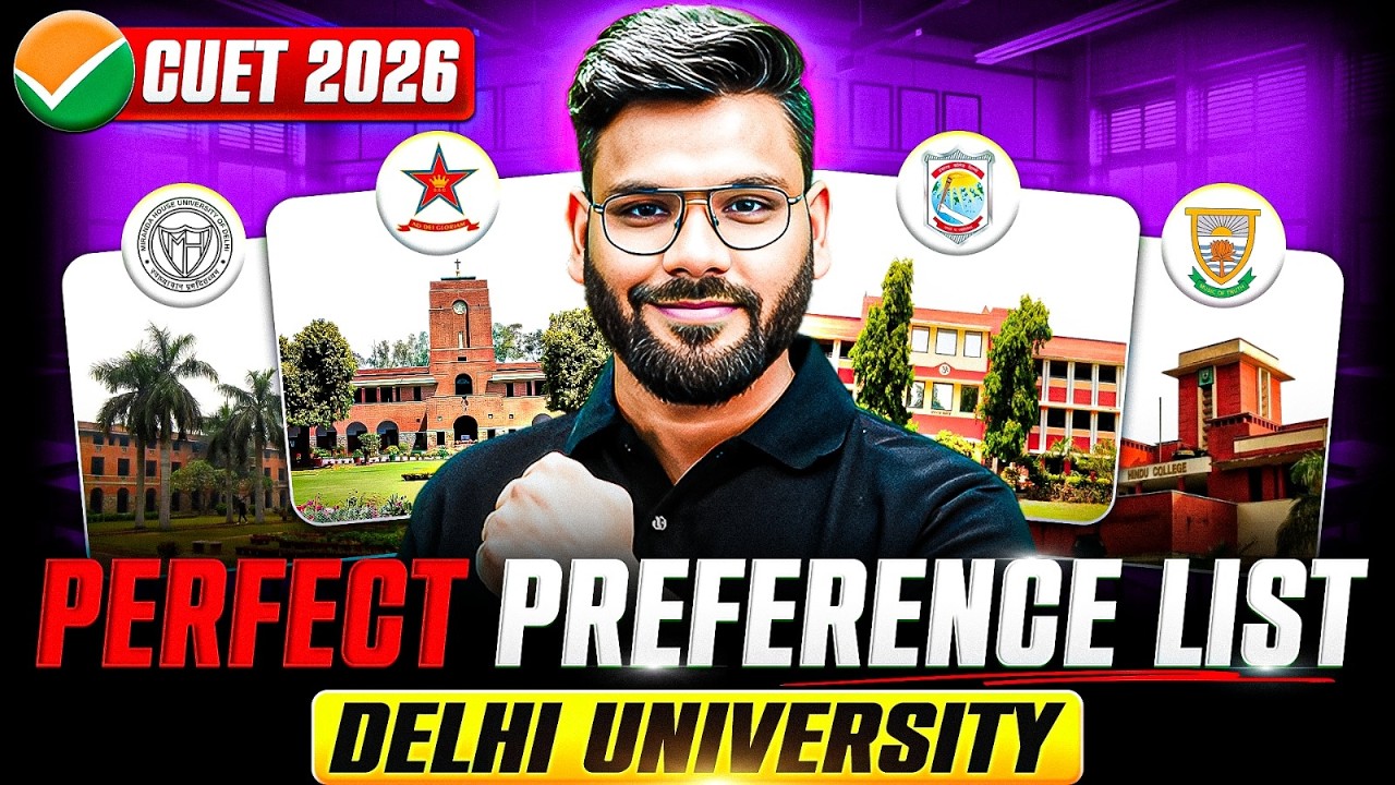 DU Preference List 2026 | Best Colleges & Courses Order by Varun Sir
