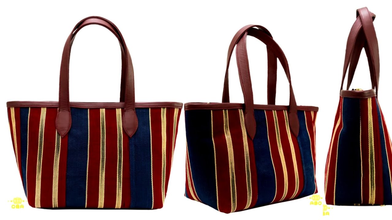 HOW TO CUT AND SEW A LUXURY ASO OKE BAG | ANKARA TOTE BAG | STEP-BY-STEP TUTORIAL