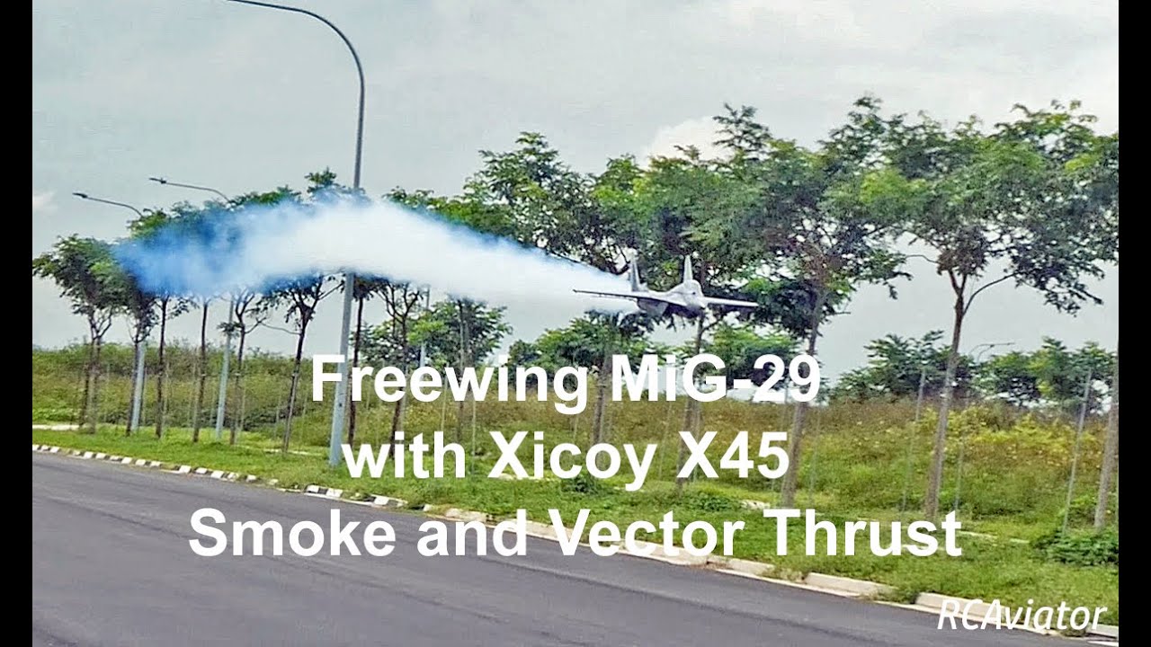 Another day out with Freewing MiG-29 with Xicoy X45, Smoke and Vector Thrust