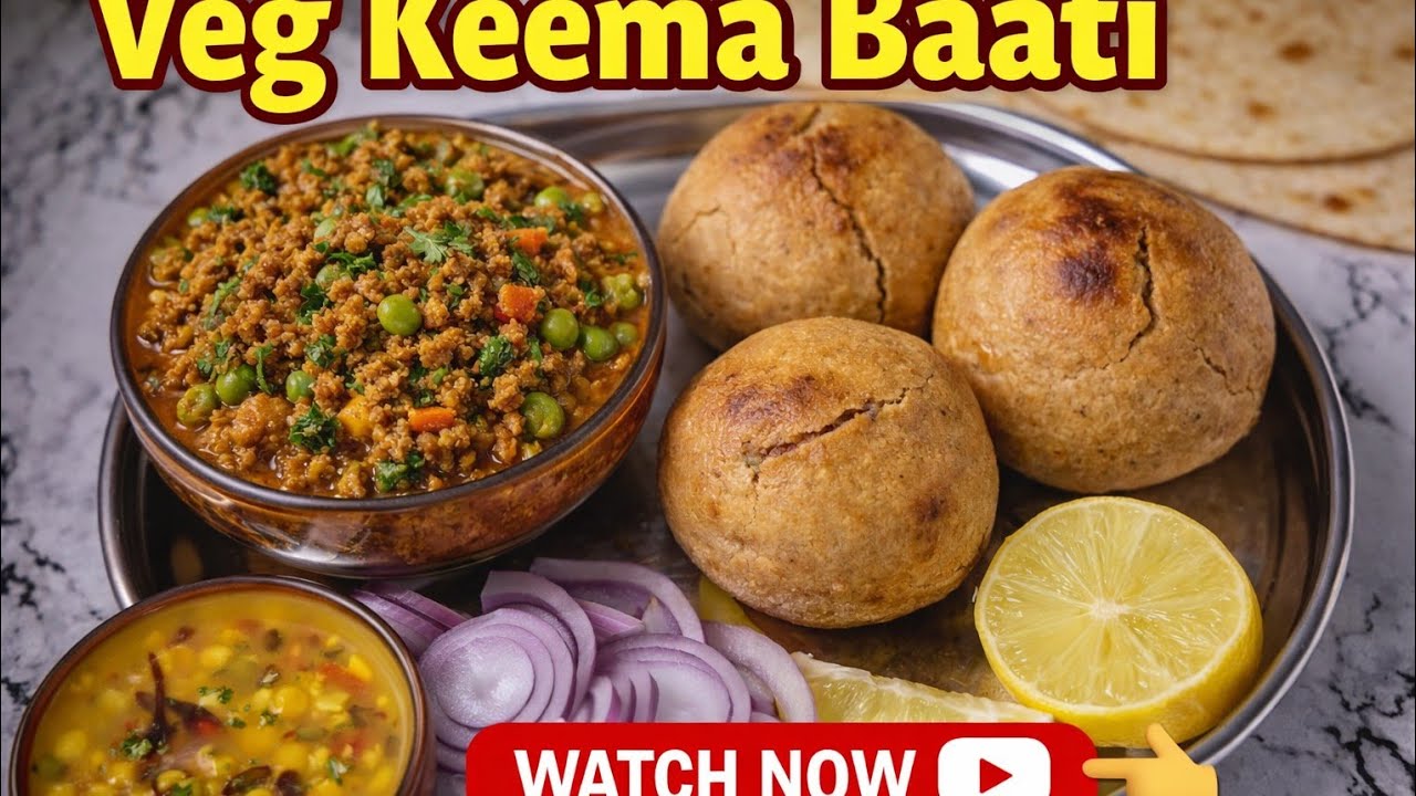 Veg Keema Baati 🥰|| Rajasthani Famous Dal Baati #easydinner #cookingwithnilam #trendingvideo 