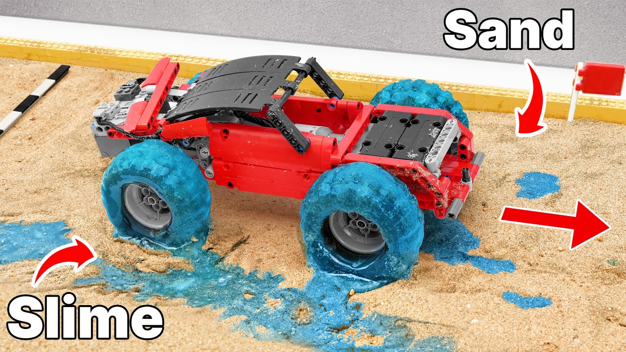 Building LEGO Car to Overcome Sand and Slime Challenges | FM Lego Technic