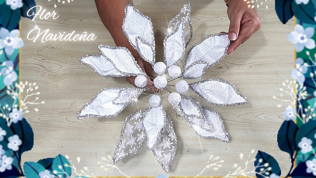 😮NADIE LO CREERIA!!! 🔴QUE CON TAN POCO💲 HICE ESTA FLOR🌸 NAVIDEÑA🎄!!!