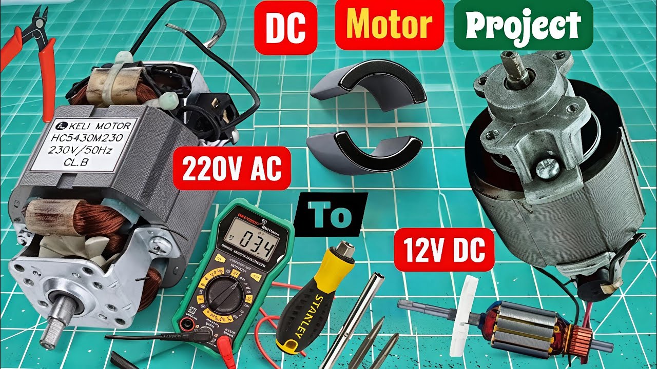 Mini Motor 220V AC to 12V DC Motor Conversion  कैसे करें।1