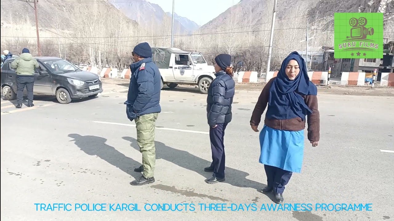 Traffic Police Kargil conducts Three-days awareness program on seat belt and Traffic rules