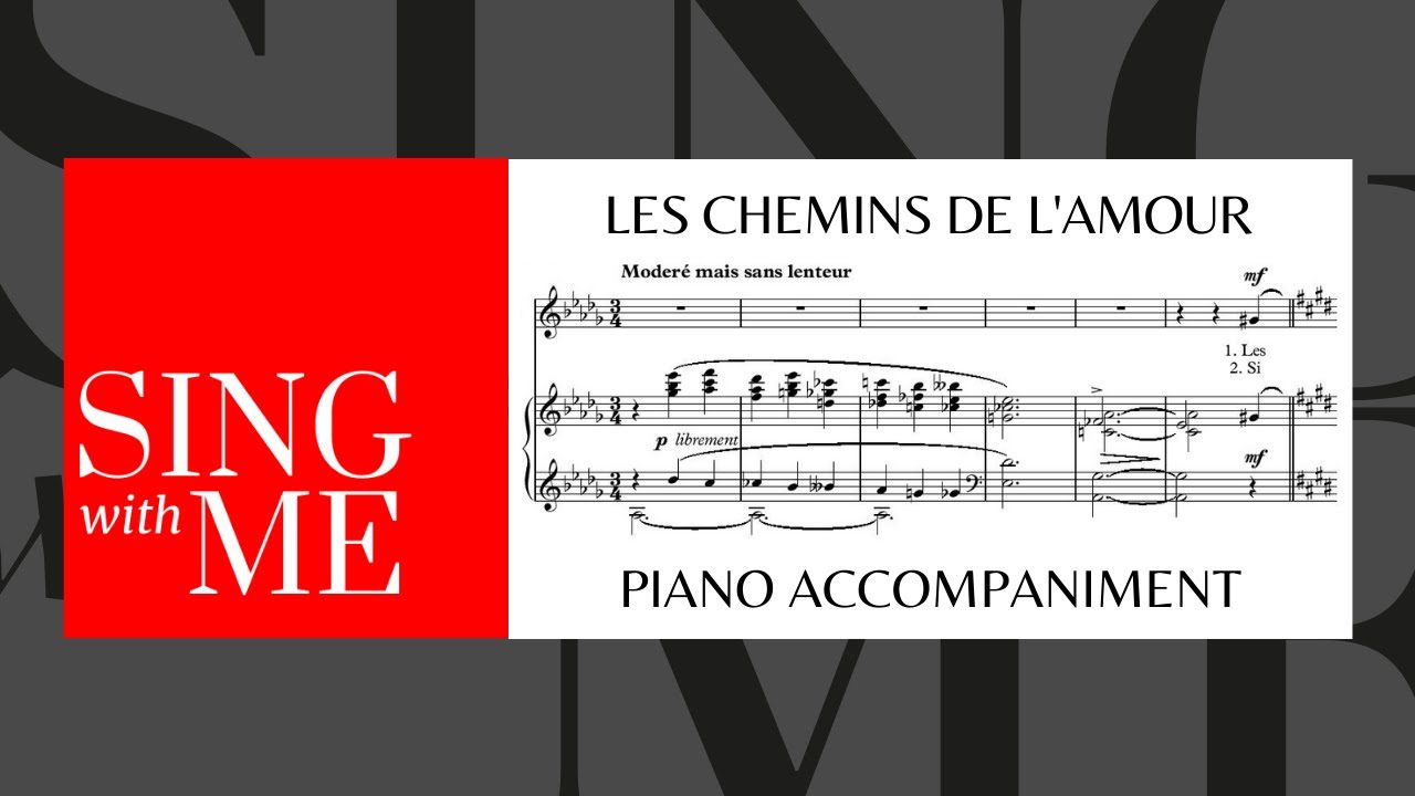 Les chemins de l'amour - Accompaniment - Poulenc