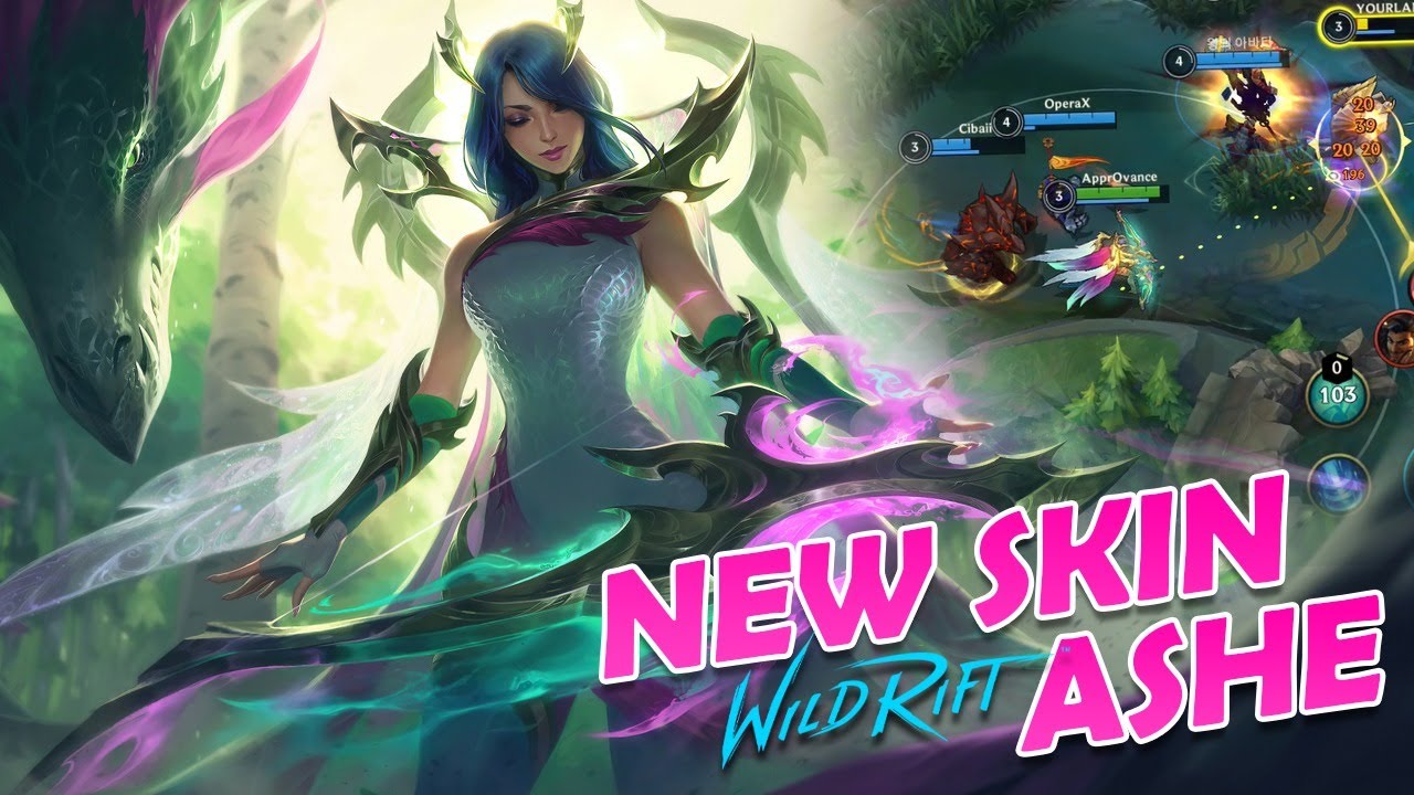 New Skin Fae Dragon Ashe! So Pretty!