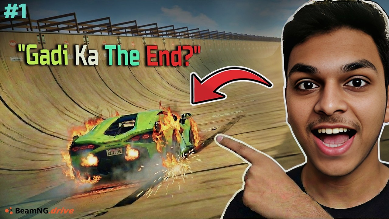 Gadi Ka The End? 😱 Yeh Jump Bahut Khatarnak Tha! BeamNG drive
