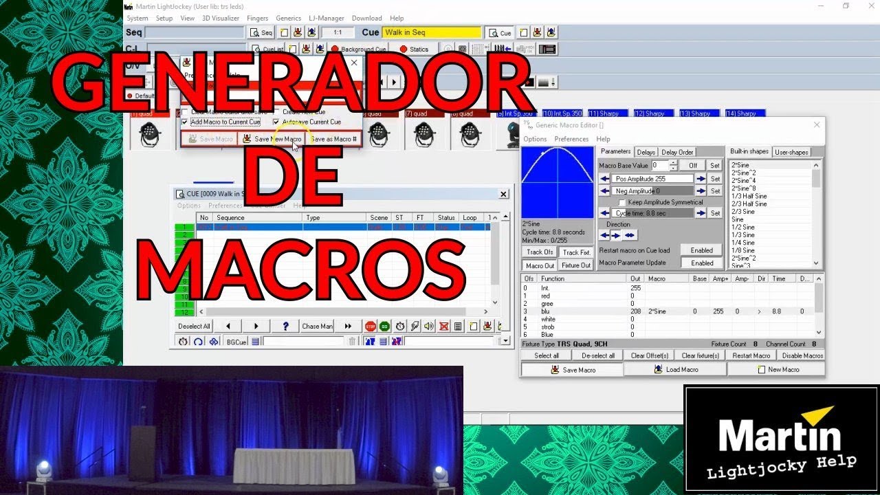 Martin LightJockey Tutorial. Generador de Macros. HD Video