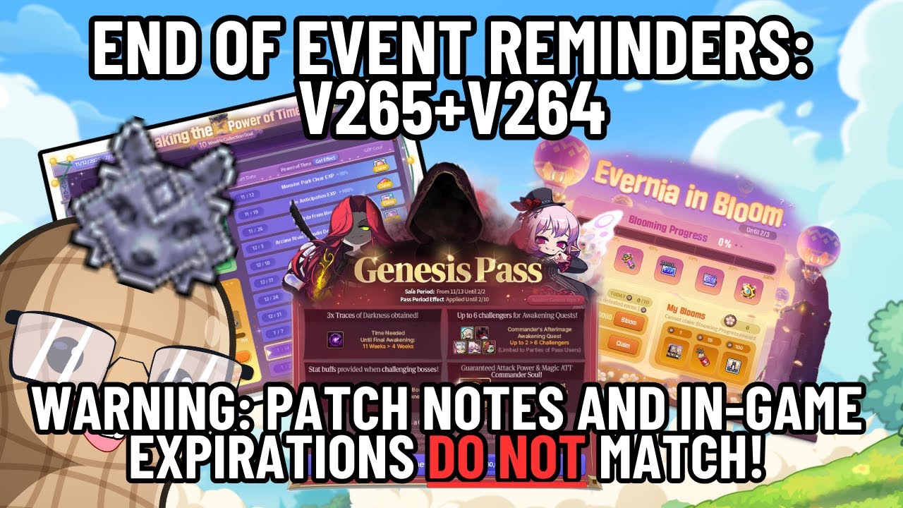 End of Event Reminders: v264+265 To-Do List! | v265 | GMS 2026 |