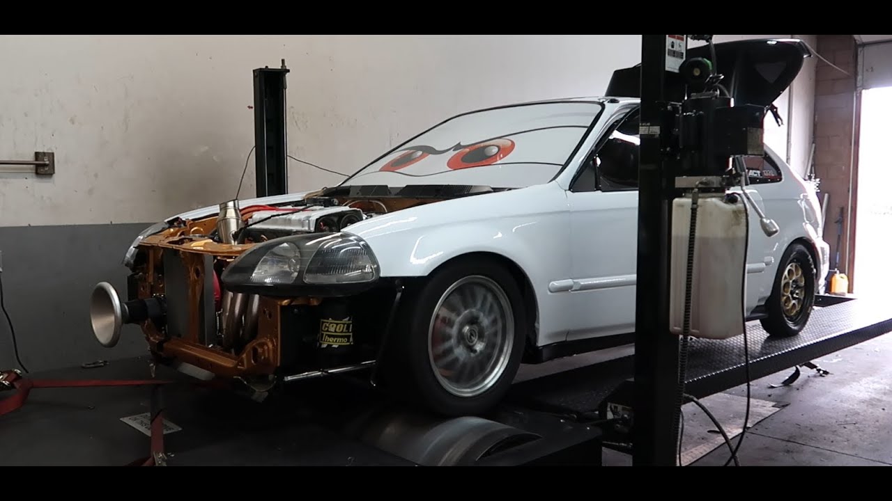 ALL MOTOR B-series hatch finally hits the dyno!