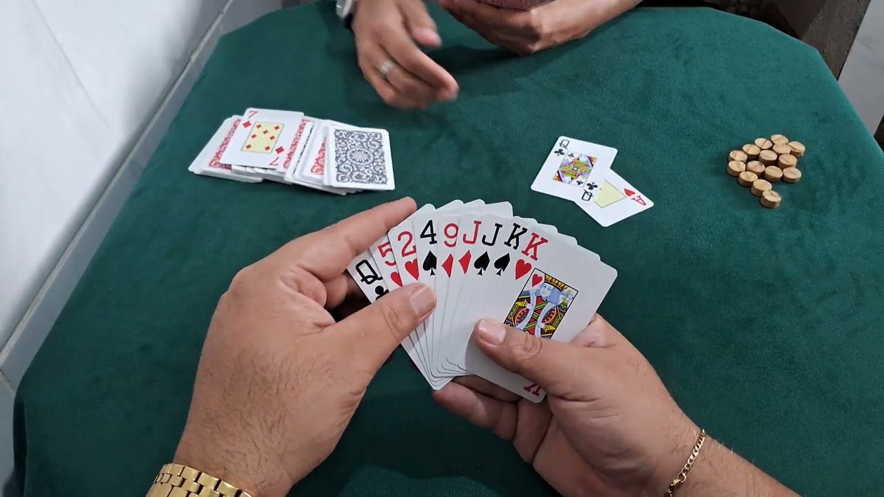 Jogando um baralho, cacheta