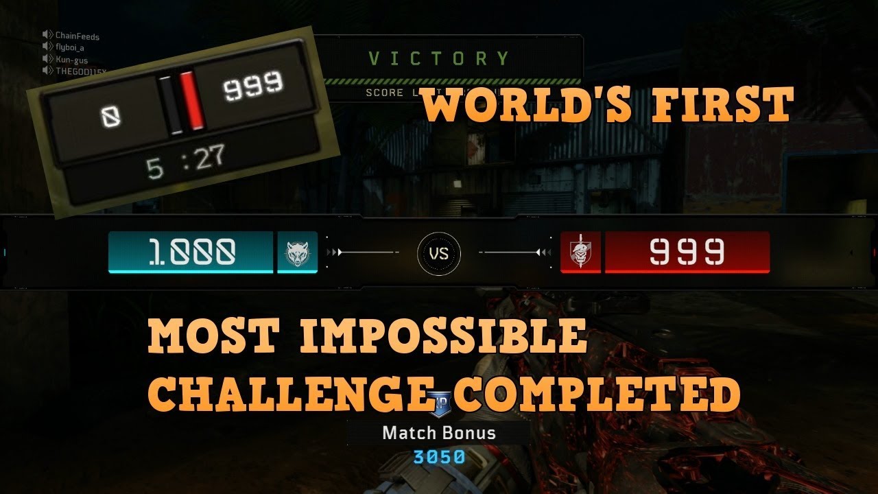 World's first 0-999 comeback in chaos hardpoint