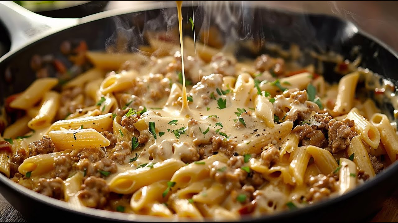 Невероятно вкусные макароны с фаршем за 15 минут! Самый простой рецепт на ужин!