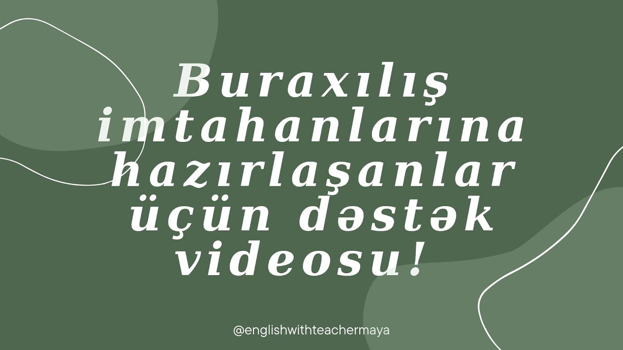 Abituriyentlərə dəstək: İngilis dili dərsi (Sadə və effektiv) #englishgrammar #ingilisdili