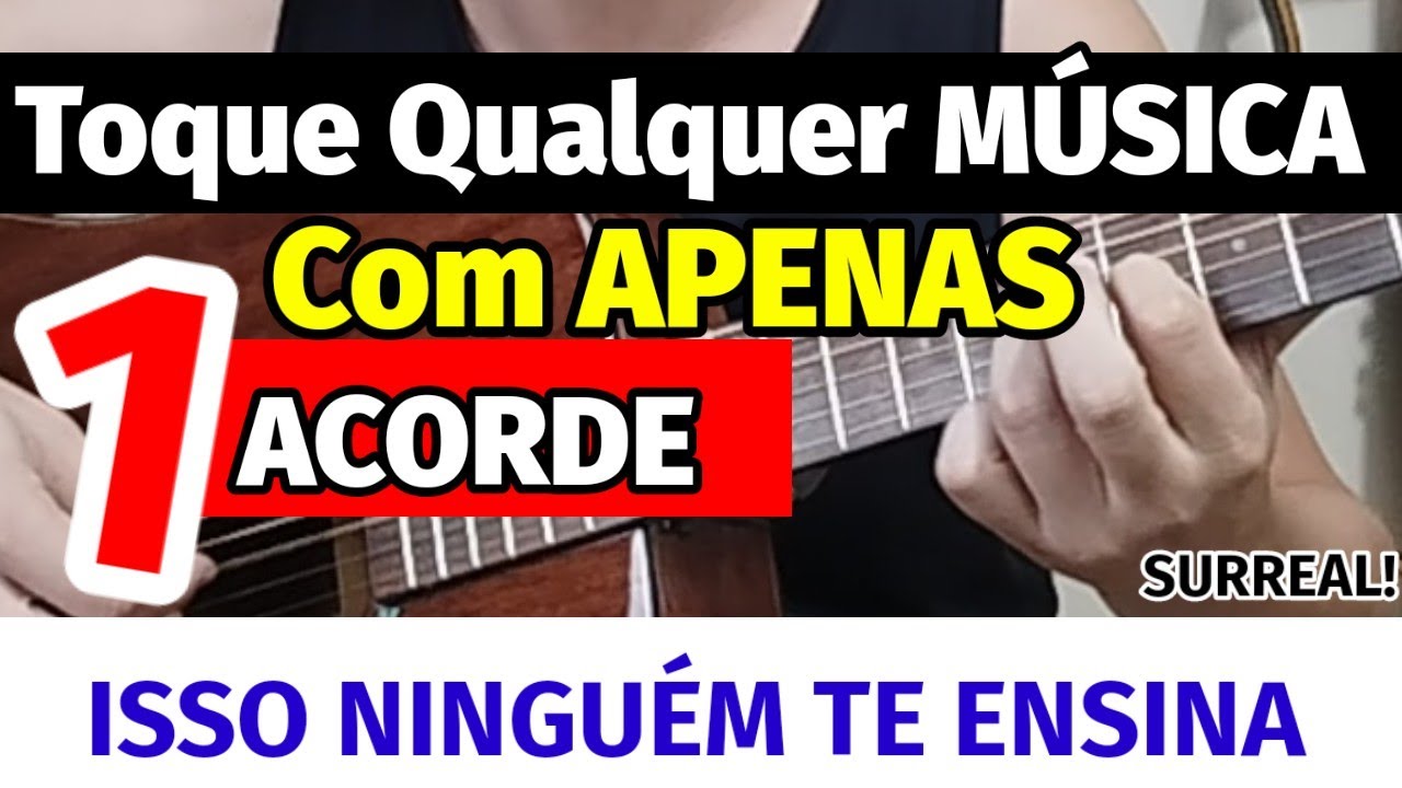 🎸Atalhos secretos do VIOLÃO: Você pode TOCAR 1 milhão de MÚSICAS com um ÚNICO acorde! E fica SUPREMO