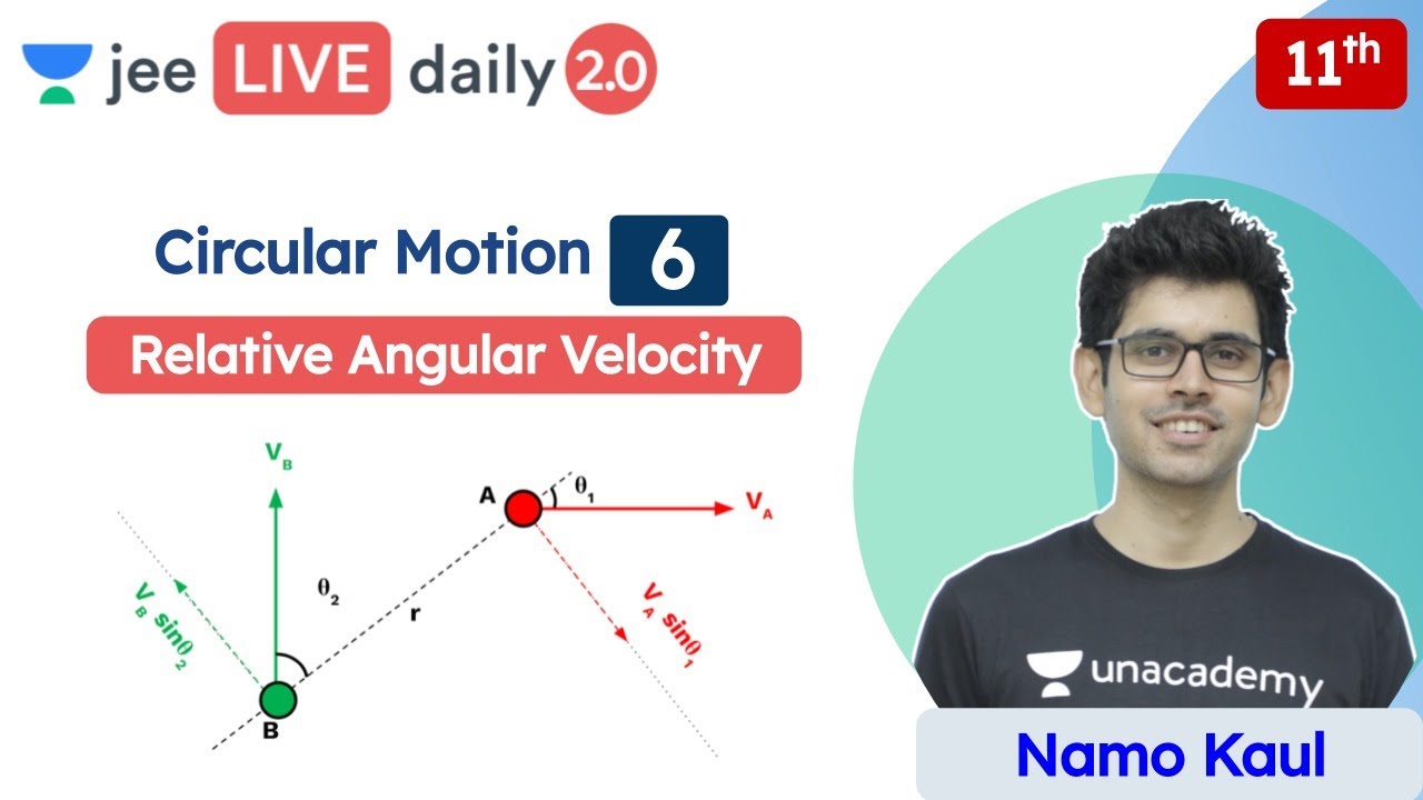 JEE: Circular Motion L6 | Relative Angular Velocity | Unacademy JEE | JEE Physics | Namo Kaul